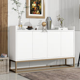 HAOYYE Modern Sideboard Elegant Buffet Cabinet with Large Storage Space for Dining Room, Entryway (White) Sturdy Space-Saving Heavy Duty Modern Design Adults Dorm Room Easy Assembly