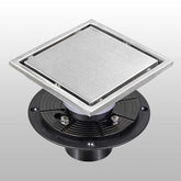 HAOYYE 6 Inch Square Shower Floor Drain Sturdy Space-Saving Heavy Duty Modern Design Adults Dorm Room Easy Assembly Bedroom Furniture