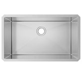 HAOYYE 30" L X 18" W Undermount Single Bowl 16 Gauge 304 Stainless Steel Kitchen Sink (Sink Only) Sturdy Space-Saving Heavy Duty Modern Design Adults Dorm Room Easy Assembly Bedroom Furniture