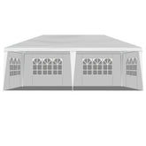 HAOYYE 10x20ft Outdoor Wedding Party Tent with 4 Removable Sidewalls, White Event Canopy for Backyard Celebration Market Gathering, Waterproof Sunshade Pavilion