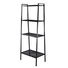 HAOYYE Sturdy 4-Tier Black Bookshelf, Durable and Stylish Space-Saving Home Organizer, Modern Storage Solution for Living Room or Bedroom