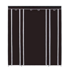 HAOYYE Portable Clothes Closet Wardrobe Organizer, Non-Woven Fabric, Durable and Space-Saving, Quick and Easy Assembly, Extra Strong for Long-Term Use, Modern Design, Dark Brown