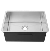 HAOYYE 27" L X 18" W Undermount Single Bowl 16 Gauge 304 Stainless Steel Kitchen Sink (Sink Only) Sturdy Space-Saving Heavy Duty Modern Design Adults Dorm Room Easy Assembly Bedroom Furniture