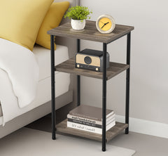 HAOYYE 3-Tier End Table Side Table with Adjustable Feet, Compact Nightstand, Space-Saving Design for Bedroom, Living Room, Office, Sturdy Heavy-Duty Construction, Modern Design, Easy Assembly, Ideal for Adults and Dorm Rooms