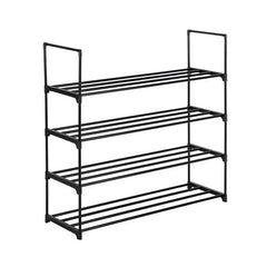 HAOYYE 2-Pack 4-Tier Shoe Rack Shelf, Gray Color, Durable and Space-Saving Storage Organizer, Modern Design, Versatile Use for Bedroom, Entryway, Hallway, and Closet, Premium Quality
