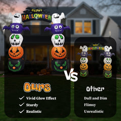 HAOYYE 8.2FT Halloween Inflatable Pumpkin Archway Outdoor Decoration, Giant Blow-Up Yard Arch with Built-in LED Lights for Front Yard, Lawn, Garden, and Holiday Party Décor