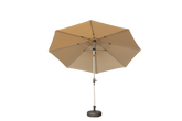 HAOYYE 10FT Patio Umbrella Outdoor Market Table Umbrella with Push Button Tilt and Crank UV Protection Waterproof Canopy 8 Sturdy Ribs for Deck Garden Backyard Pool Beige