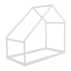 HAOYYE Twin Size Wooden House Bed, WHITE Sturdy Space-Saving Heavy Duty Modern Design Adults Dorm Room Easy Assembly Bedroom Furniture