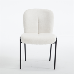 HAOYYE Heng Ming Iron Foot Dining Chair Set With No Armrest And High Back Design, Sturdy Heavy Duty Space-Saving Chairs For Dining Room, Living Room, Balcony, Dorm Room And Adult Home Use, Featuring Modern Industrial Style And Easy Assembly