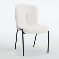 HAOYYE Heng Ming Iron Foot Dining Chair Set With No Armrest And High Back Design, Sturdy Heavy Duty Space-Saving Chairs For Dining Room, Living Room, Balcony, Dorm Room And Adult Home Use, Featuring Modern Industrial Style And Easy Assembly