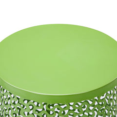 HAOYYE Outdoor Nesting Side Table Set of 3, Round Metal Frame Patio Accent Tables for Indoor and Outdoor Use, Rust-Resistant End Tables with Elegant Cutout Design, Lightweight and Portable for Balcony, Garden, Living Room