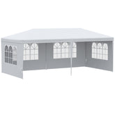 HAOYYE 10ft x 20ft Large Party Tent Outdoor Events Shelter Canopy with 4 Removable Side Walls Wedding Reception Gazebo Shade for Backyard Patio Garden