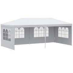 HAOYYE 10ft x 20ft Large Party Tent Outdoor Events Shelter Canopy with 4 Removable Side Walls Wedding Reception Gazebo Shade for Backyard Patio Garden