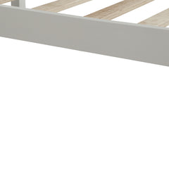 HAOYYE Platform Bed Frame with Headboard , Wood Slat Support , No Box Spring Needed ,Full,White(OLD SKU:WF191419AAK) Sturdy Space-Saving Heavy Duty Modern Design Easy Assembly Durable Stylish Home Furniture