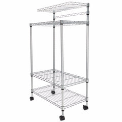 HAOYYE 4-Layer Adjustable Kitchen Bakers Rack, Durable Microwave Oven Stand, Sturdy Multifunctional Organizer, Modern Space-Saving Home Storage Cart With Shelves For Pantry, Workstation, And Utility Use, Practical And Stylish Organization Solution