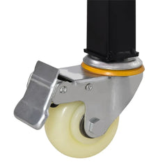 HAOYYE Garage Work Bench with Wheels and Adjustable Legs Bamboo Top Workstation Heavy Duty Rolling Tool Table for Workshop Garage Home Office Storage and Organization