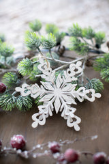 HAOYYE 6.3x1.8x6.7" Iron Snowflake Hanger, Decorative Hanging Ball Christmas Tree Ornaments for Holiday Party Decorations, Set of 6 Sturdy Space-Saving Heavy Duty Modern Design Adults Dorm Room
