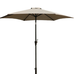 HAOYYE 9 Ft Outdoor Patio Umbrella with Carry Bag, Gray Market Umbrella with UV-Resistant Canopy and Rust-Resistant Pole, Vented Sun Shade for Deck Garden Poolside Balcony Beach Travel