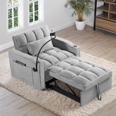 HAOYYE Convertible Sleeper Chair Sofa Bed Adjustable Pull Out Sleeper Chair Bed Multi-Pockets Folding Sofa Bed for Living Room Bedroom Small Space,3-in-1 Sofa Bed Sturdy Space-Saving Heavy Duty Modern Design