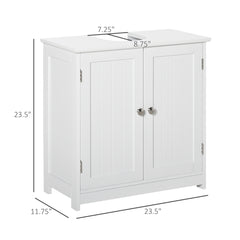 HAOYYE Bathroom Storage Cabinet with Adjustable Shelves and Drawer, Freestanding Floor Cabinet with Door, Slim Modern Organizer for Bathroom, Living Room, Entryway, White