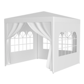 HAOYYE 10x10ft Party Tent Outdoor Heavy Duty Wedding Canopy with 4 Removable Sidewalls Waterproof Pop Up Gazebo Event Shelter for Patio Backyard Garden BBQ Camping Housewarming Baby Shower Sun Shade Pavilion Easy Setup