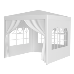 HAOYYE 10x10ft Party Tent Outdoor Heavy Duty Wedding Canopy with 4 Removable Sidewalls Waterproof Pop Up Gazebo Event Shelter for Patio Backyard Garden BBQ Camping Housewarming Baby Shower Sun Shade Pavilion Easy Setup