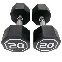 HAOYYE Premium Set of 2 20 lbs Octagonal Dumbbells with Large Number Markings and Hard Chrome Plated Handles Durable Non-Slip Weights for Strength Training Push-Ups Home Gym Workouts and Full Body Fitness