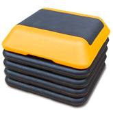 Haoyye Height-Adjustable Step Aerobics Platform with 4 Risers, Fitness Stepper Trainer Exercise Platform, Non-Slip Surfac