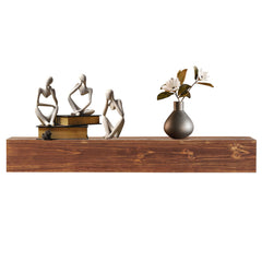 HAOYYE 48" Rustic Wood Fireplace Mantel , Wall-Mounted & Floating Shelf for Home Decor Sturdy Space-Saving Heavy Duty Modern Design Adults Dorm Room Easy Assembly Bedroom Furniture