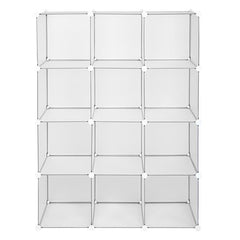 HAOYYE Cube Storage Organizer - 12-Cube Bookshelf & Closet Storage Unit, Modular Shelf System For Bedroom, Living Room, Office, And Toy Room, Space-Saving Design, Durable Material, Versatile Home Organizer, Ideal For Books, Clothes, And Decorative Items