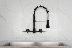 HAOYYE 3 Functions Wall Mounted Bridge Kitchen Faucet Sturdy Space-Saving Heavy Duty Modern Design Adults Dorm Room Easy Assembly Bedroom Furniture