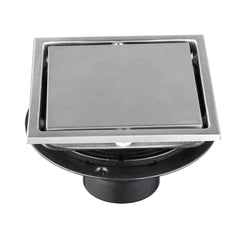 HAOYYE 6 Inch Square Shower Floor Drain Sturdy Space-Saving Heavy Duty Modern Design Adults Dorm Room Easy Assembly Bedroom Furniture