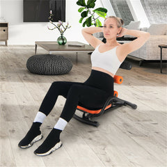 HAOYYE Fitness Equipment Abdominal Training Machine with 3 Adjustable Levels, Comfortable Thickened Cushion, Heavy-Duty Iron Frame, Soft Foam Rollers for Back Support, Suitable for Home and Gym Workouts