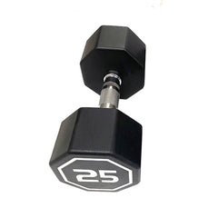 HAOYYE Premium 25lbs Octagonal Dumbbell with Chrome Plated Knurled Handle and Large Number Markings Durable RPE Coated Weight for Strength Training Push Ups Full Body Workouts and Home Gym Fitness Exercises