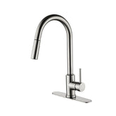HAOYYE Kitchen Faucet with Pull Down Sprayer Sturdy Space-Saving Heavy Duty Modern Design Adults Dorm Room Easy Assembly Bedroom Furniture