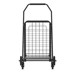 HAOYYE Shopping Cart with Shelf Foldable Utility Grocery Cart on Wheels Double Basket Design 360° Rolling Swivel Wheels for Easy Maneuvering Perfect for Groceries Laundry and Everyday Use