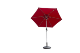 HAOYYE 7.5FT Patio Umbrella Outdoor Market Table Umbrella with Push Button Tilt and Crank UV Protection Waterproof Canopy 6 Sturdy Ribs for Garden Deck Backyard Pool Patio Brick Red