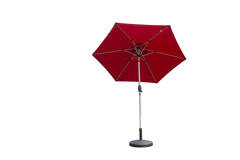 HAOYYE 7.5FT Patio Umbrella Outdoor Market Table Umbrella with Push Button Tilt and Crank UV Protection Waterproof Canopy 6 Sturdy Ribs for Garden Deck Backyard Pool Patio Brick Red