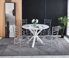 HAOYYE welding chair,dining chair,set of 4,plastic seat Sturdy Space-Saving Heavy Duty Modern Design Adults Dorm Room Easy Assembly Bedroom Furniture