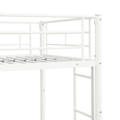 HAOYYE METAL Bunk Bed with trundle WHITE Sturdy Space-Saving Heavy Duty Modern Design Easy Assembly Durable Stylish Home Furniture Versatile