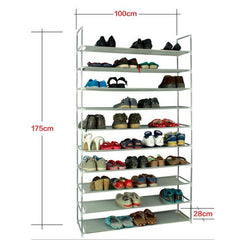 HAOYYE Ultra Large Capacity 10-Layer Non-Woven Fabric and Steel Shoe Rack, Durable Space-Saving Storage Organizer, Modern Design, Versatile Use for Home Essentials, Stylish and Premium Quality Storage Solution for Shoes and More