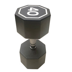 HAOYYE Premium 40 Lbs Octagonal Dumbbells with Chrome Plated Knurled Handles and Large Number Markings Durable RPE Coated Weights for Strength Training Push Ups Full Body Workouts and Home Gym Fitness Exercises
