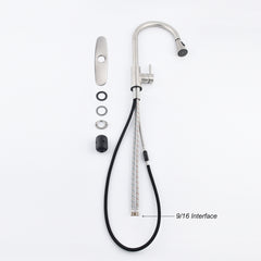 HAOYYE Kitchen Faucet with Pull Out Spraye Sturdy Space-Saving Heavy Duty Modern Design Adults Dorm Room Easy Assembly Bedroom Furniture