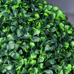 HAOYYE 23.5" Artificial Boxwood Topiary Ball Tree, Fake Decorative Plant, Nursery Pot Included for Home, Balcony, Backyard and Garden Sturdy Space-Saving Heavy Duty Modern Design Adults Dorm Room