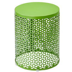 HAOYYE Outdoor Nesting Side Table Set of 3, Round Metal Frame Patio Accent Tables for Indoor and Outdoor Use, Rust-Resistant End Tables with Elegant Cutout Design, Lightweight and Portable for Balcony, Garden, Living Room