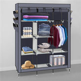 HAOYYE 69" High-Leg Non-Woven Fabric Assembled Cloth Wardrobe, Durable, Space-Saving Organizer with Modern Design, Stylish Look, and Versatile Use, Premium Quality Storage Solution for Bedroom, Living Room, Closet, and Home Essentials.