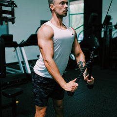 HAOYYE Multi-Functional Power Cage Adjustable Pull Up Squat Rack with 360° Rotating V Bar Triceps Rope and Lat Pull Down Bar, Heavy Duty Steel Frame for Home Gym Strength Training