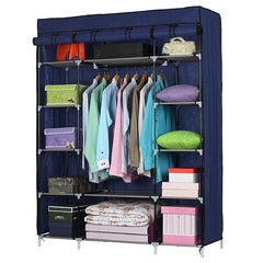 HAOYYE 5-Layer 12-Compartment Non-Woven Fabric Wardrobe Portable Closet, Navy Blue, Durable Space-Saving Storage Organizer, Modern Design for Bedroom, Living Room, Entryway, Versatile Use, Premium Quality, Stylish Home Essentials, Easy Assembly