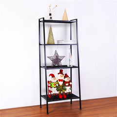 HAOYYE Sturdy 4-Tier Black Bookshelf, Durable and Stylish Space-Saving Home Organizer, Modern Storage Solution for Living Room or Bedroom