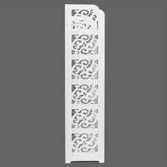 HAOYYE Six-Tier Carved Shoe Rack, Durable Wood-Plastic Organizer with Modern Design, Space-Saving Storage for Living Room or Bedroom, Stylish and Versatile Home Essentials with Premium Quality and Functional Appeal for Contemporary Spaces.